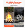 VEVOR Ceramic Fire Pebble Stones, 2-3 inch 30 Pcs Lava Rocks, Reusable Fire Pit Stones Indoor and Outdoor Use, Decorative Firepit Stone for Propane/Gas Fireplace, Stove, Courtyard, Camping