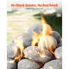 VEVOR Ceramic Fire Pebble Stones, 2-3 inch 30 Pcs Lava Rocks, Reusable Fire Pit Stones Indoor and Outdoor Use, Decorative Firepit Stone for Propane/Gas Fireplace, Stove, Courtyard, Camping