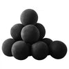 VEVOR Ceramic Fire Balls, 4 Inch 12 Pcs Round Fire Stones, Reusable Lava Rocks Indoor and Outdoor Use, Decorative Fire Pit Rocks for Propane/Gas Fireplace, Stove, Courtyard, Camping, Black