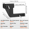 VEVOR Trailer Hitch Riser, for 2" Receiver with 6" Rise/Drop, Trailer Receiver Hitch Extender Extension Adapter, 7" and 9" Extension Length, 4000 lbs Max Towing Capacity, Hitch Pins Included, Black