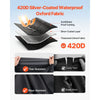 VEVOR Golf Cart Cover, Full Coverage 2+2/4 Passenger Golf Cart, 420D Waterproof Oxford Fabric Club Car Cover Fits Most Carts Club Car, Yamaha, EZGO, Honda, Silver-Coated Layer & Three Zipper Doors