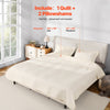 VEVOR King Quilt Set, 3-Piece Lightweight Comforter, Microfiber King Size Bedding Set, Beige Bedspreads with 1 Quilt and 2 Pillow Shams, Lightweight Bedspread Coverlet Bedding Set, for All Season