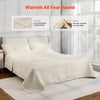 VEVOR King Quilt Set, 3-Piece Lightweight Comforter, Cotton King Size Quilt Bedding Set, Beige Bedspreads with 1 Quilt and 2 Pillow Shams, Lightweight Bedspread Coverlet Bedding Set, for All Season