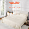 VEVOR King Quilt Set, 3-Piece Lightweight Comforter, Cotton King Size Quilt Bedding Set, Beige Bedspreads with 1 Quilt and 2 Pillow Shams, Lightweight Bedspread Coverlet Bedding Set, for All Season