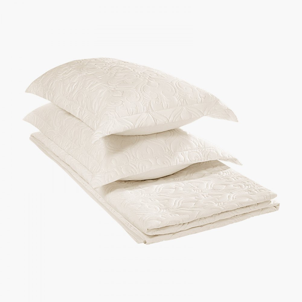 VEVOR King Quilt Set, 3-Piece Lightweight Comforter, Cotton King Size Quilt Bedding Set, Beige Bedspreads with 1 Quilt and 2 Pillow Shams, Lightweight Bedspread Coverlet Bedding Set, for All Season