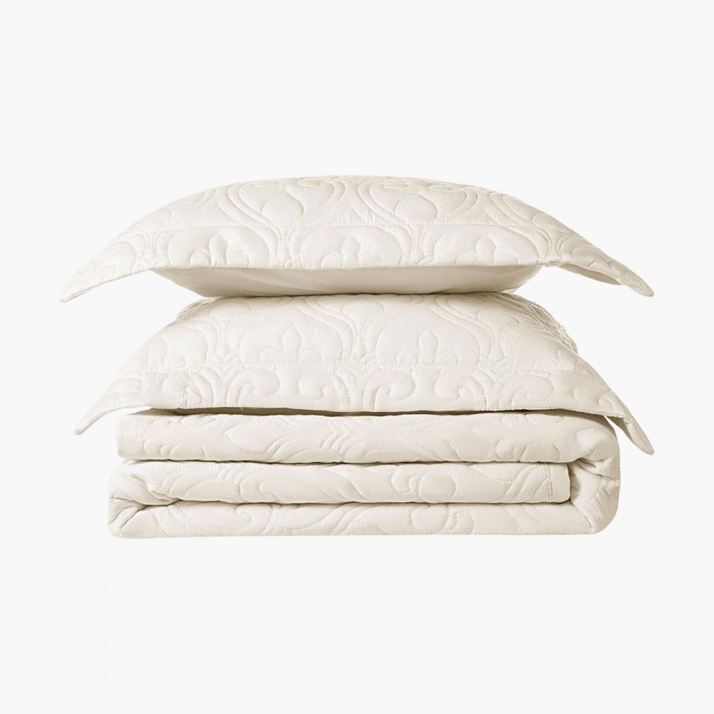VEVOR King Quilt Set, 3-Piece Lightweight Comforter, Cotton King Size Quilt Bedding Set, Beige Bedspreads with 1 Quilt and 2 Pillow Shams, Lightweight Bedspread Coverlet Bedding Set, for All Season