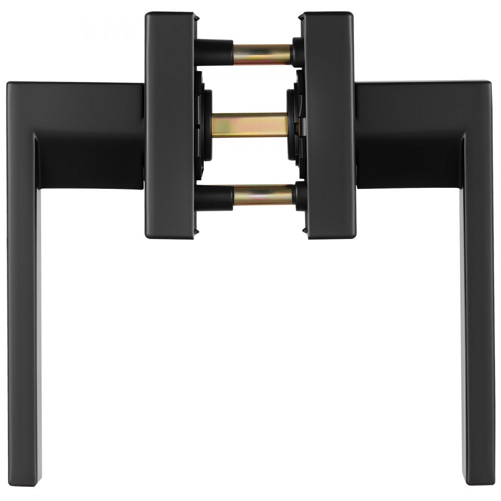 VEVOR Passage Door Handle, 1 Pack Matte Black Door Lever, Left or Right Handing Reversible Lever Non-Locking, 45° Rotation to Open, Universal Square Interior for Hallways, Closets, Meeting Spaces