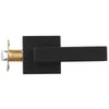VEVOR Passage Door Handle, 6 Pack Matte Black Door Lever, Left or Right Handing Reversible Lever Non-Locking, 45° Rotation to Open, Universal Square Interior for Hallways, Closets, Meeting Spaces