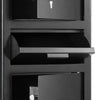 VEVOR 3.6 Cubic Feet Drop Safe, Large Capacity Front Drop Slot Safe Box with Digital Keypad, Heavy Duty 3 Tiers Cash Depository Box with Spare Keys for Cash, Bank Slip, Jewelry, Document, Bill, Black