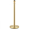 VEVOR Velvet Ropes and Posts, 5 ft/1.5 m Red Rope, Stainless Steel Gold Stanchion with Ball Top, Red Crowd Control Barrier Used for Theaters, Party, Wedding, Exhibition, Ticket Offices 2 Pack Sets