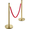 VEVOR Velvet Ropes and Posts, 5 ft/1.5 m Red Rope, Stainless Steel Gold Stanchion with Ball Top, Red Crowd Control Barrier Used for Theaters, Party, Wedding, Exhibition, Ticket Offices 2 Pack Sets