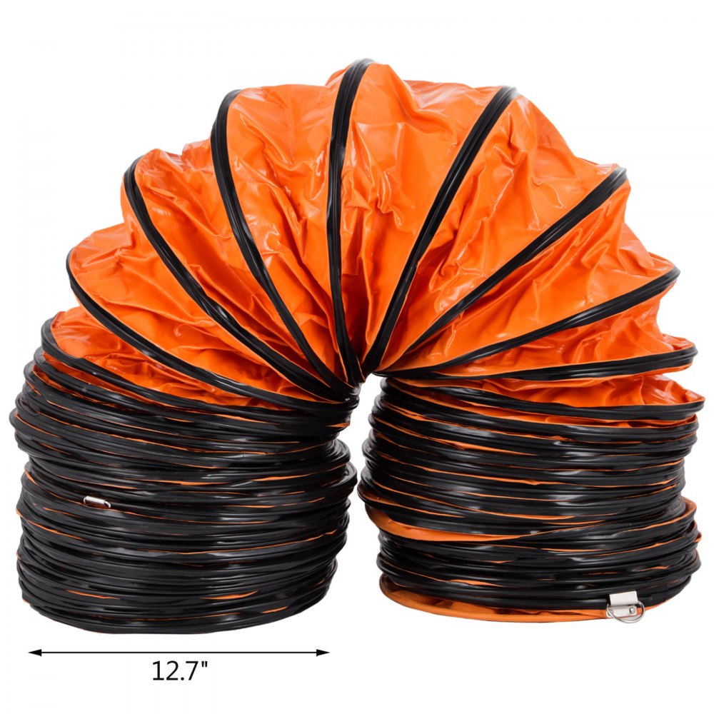 VEVOR 16 FT PVC Flexible Duct Hosing for 12 INCH Exhaust Fan (12IN 16FT)