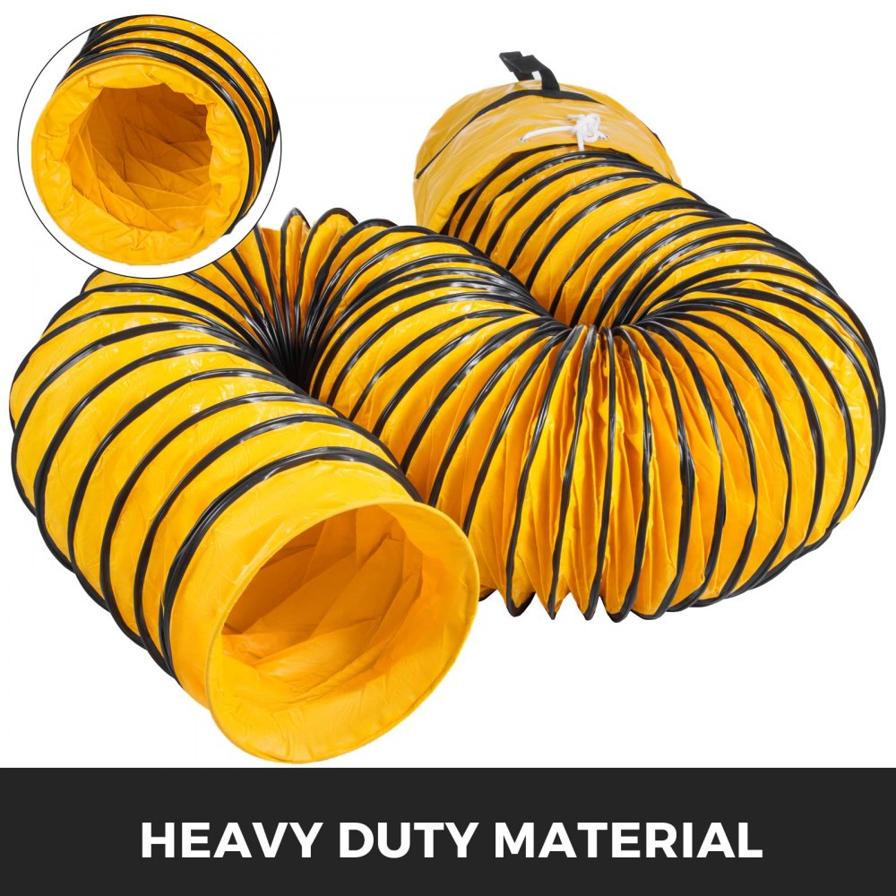 VEVOR 25ft Ducting Hose PVC Flexible Duct Hosing for 12inch Utility Blower, with Bag