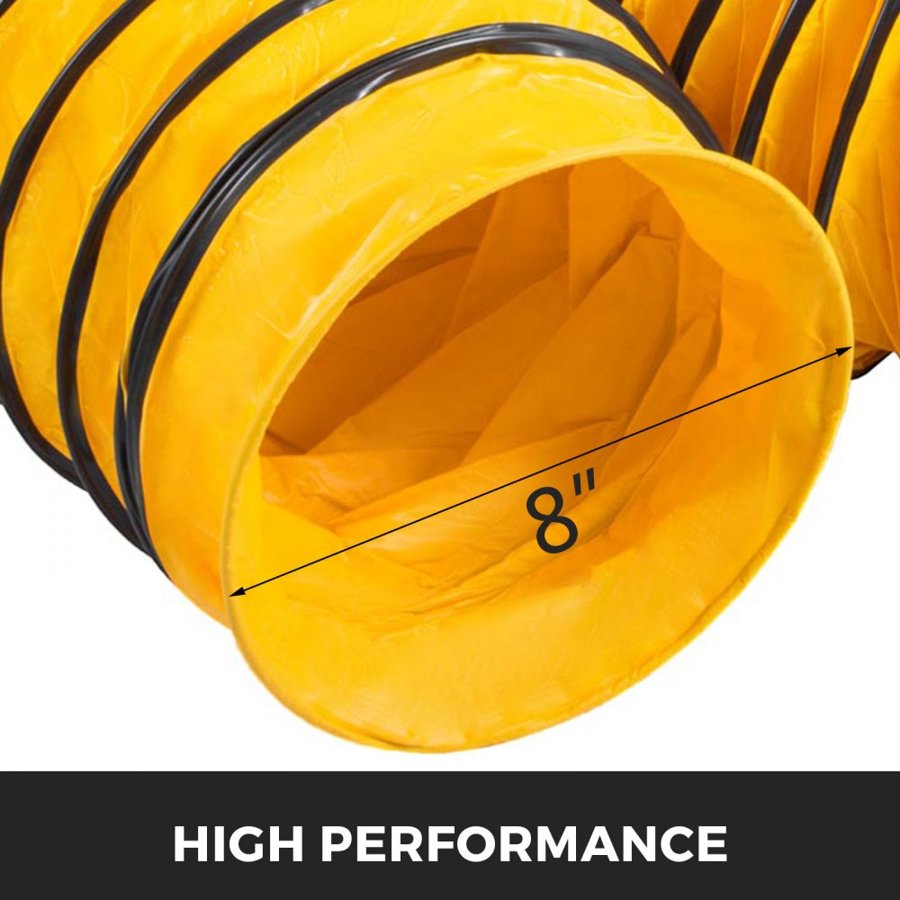 VEVOR 25ft Ducting Hose PVC Flexible Duct Hosing for 12inch Utility Blower, with Bag