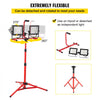 VEVOR LED Work Light with Stand, 20000 Lumen Dual-head LED Work Light with 27.6\"-68.1\" Adjustable and Foldable Tripod Stand, IP65 Waterproofed LED Tripod Work Light, with 5000 Kelvin Color Temperatu