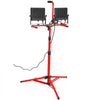 VEVOR LED Work Light with Stand, 20000 Lumen Dual-head LED Work Light with 27.6\"-68.1\" Adjustable and Foldable Tripod Stand, IP65 Waterproofed LED Tripod Work Light, with 5000 Kelvin Color Temperatu