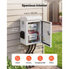 VEVOR Outdoor Electrical Box, Cold-Rolled Steel, Electrical Junction Box with Thermostat and Fan, Rain Hood, Ventilated Design, IP65 Waterproof Hinged Enclosure, Wall/Pole Mounted, 16 x 12 x 8 in