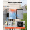 VEVOR Outdoor Electrical Box, Cold-Rolled Steel, Electrical Junction Box with Thermostat and Fan, Rain Hood, Ventilated Design, IP65 Waterproof Hinged Enclosure, Wall/Pole Mounted, 20 x 16 x 8 in