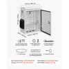 VEVOR Outdoor Electrical Box, Cold-Rolled Steel, Electrical Junction Box with Thermostat and Fan, Rain Hood, Ventilated Design, IP65 Waterproof Hinged Enclosure, Wall/Pole Mounted, 20 x 16 x 8 in