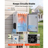 VEVOR Outdoor Electrical Box, Cold-Rolled Steel, Electrical Junction Box with Thermostat and Fan, Rain Hood, Ventilated Design, IP65 Waterproof Hinged Enclosure, Wall/Pole Mounted, 24 x 16 x 12 in