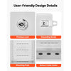 VEVOR Outdoor Electrical Box, Cold-Rolled Steel, Electrical Junction Box with Thermostat and Fan, Rain Hood, Ventilated Design, IP65 Waterproof Hinged Enclosure, Wall/Pole Mounted, 24 x 16 x 12 in