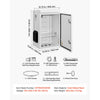 VEVOR Outdoor Electrical Box, Cold-Rolled Steel, Electrical Junction Box with Thermostat and Fan, Rain Hood, Ventilated Design, IP65 Waterproof Hinged Enclosure, Wall/Pole Mounted, 24 x 16 x 12 in