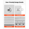 VEVOR Outdoor Electrical Box, Cold-Rolled Steel, Electrical Junction Box with Thermostat and Fan, Rain Hood, Ventilated Design, IP65 Waterproof Hinged Enclosure, Wall/Pole Mounted, 24 x 24 x 12 in