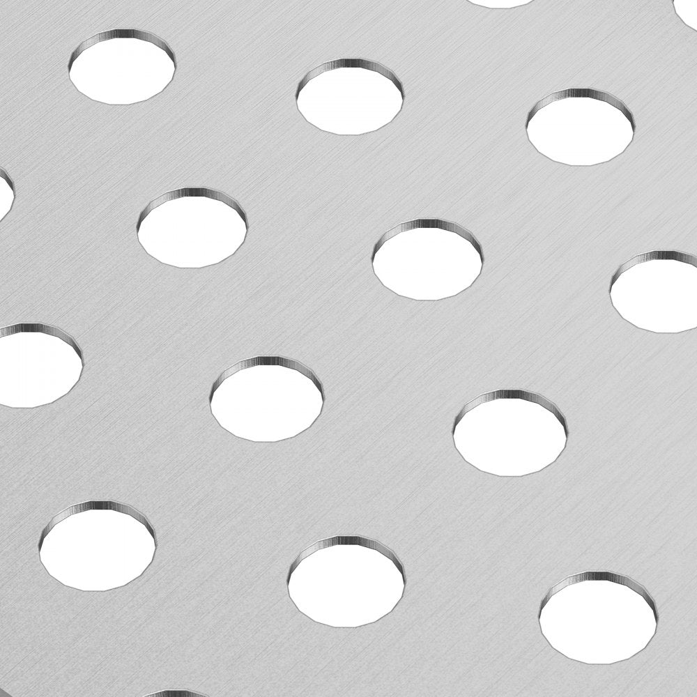 VEVOR Gutter Guard, 5 inch Width, Aluminum Leaf Filter DIY Gutter Cover, 26 PCS 104 ft Total Length, 0.157'' Hole Diameter & 0.02'' Thick Gutter Guards Fits Any Roof or Gutter Type