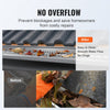 VEVOR Gutter Guard, 5 inch Width, Aluminum Leaf Filter DIY Gutter Cover, 52 PCS 208 ft Total Length, 0.157'' Hole Diameter & 0.02'' Thick Gutter Guards Fits Any Roof or Gutter Type