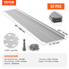 VEVOR Gutter Guard, 5 inch Width, Aluminum Leaf Filter DIY Gutter Cover, 52 PCS 208 ft Total Length, 0.157'' Hole Diameter & 0.02'' Thick Gutter Guards Fits Any Roof or Gutter Type