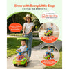 VEVOR Ride On Push Car for Toddler 19+ Months Sit-to-Stand Push Car Handle, for Boys Girls, Around Buggy with Guardrails, Detachable Canopy, Music & Light & Storage, Detachable Back,Indoor Outdoor