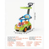 VEVOR Ride On Push Car for Toddler 19+ Months Sit-to-Stand Push Car Handle, for Boys Girls, Around Buggy with Guardrails, Detachable Canopy, Music & Light & Storage, Detachable Back,Indoor Outdoor