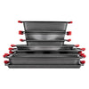 VEVOR Baking Pans Set, 10-Piece, Nonstick Carbon Steel Cookware Sheets & Trays, Stackable Kitchen Oven Bakeware Cooking Sets with Silicone Handles, Easy to Clean, for Baking Cookie Cake Muffin Bread