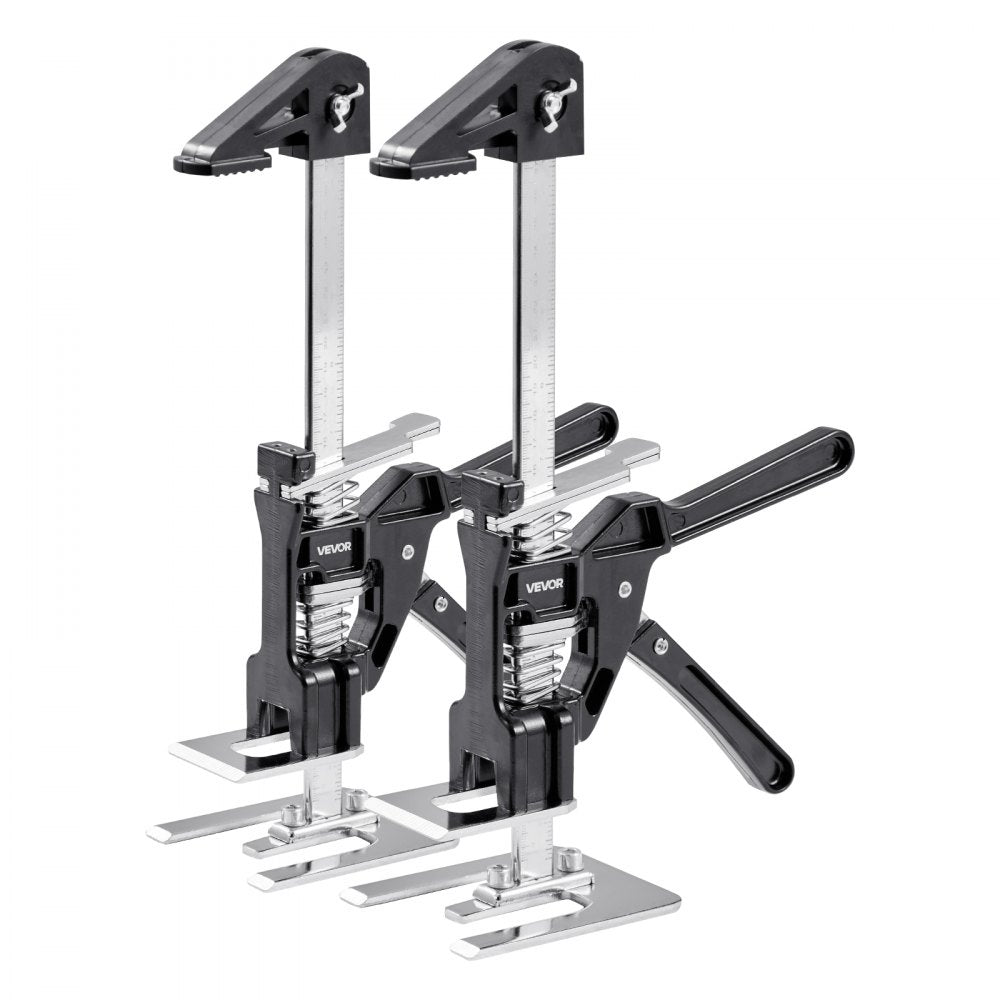 VEVOR Labor Saving Arm Jack, 2 PCS 330 lbs Bearing Capacity, Lifting up to 7.1", Metal Hand Lifting Jack Tool with Magnetic Level, Adjustable Height, for Door, Window, Furniture, Woodworking, Black