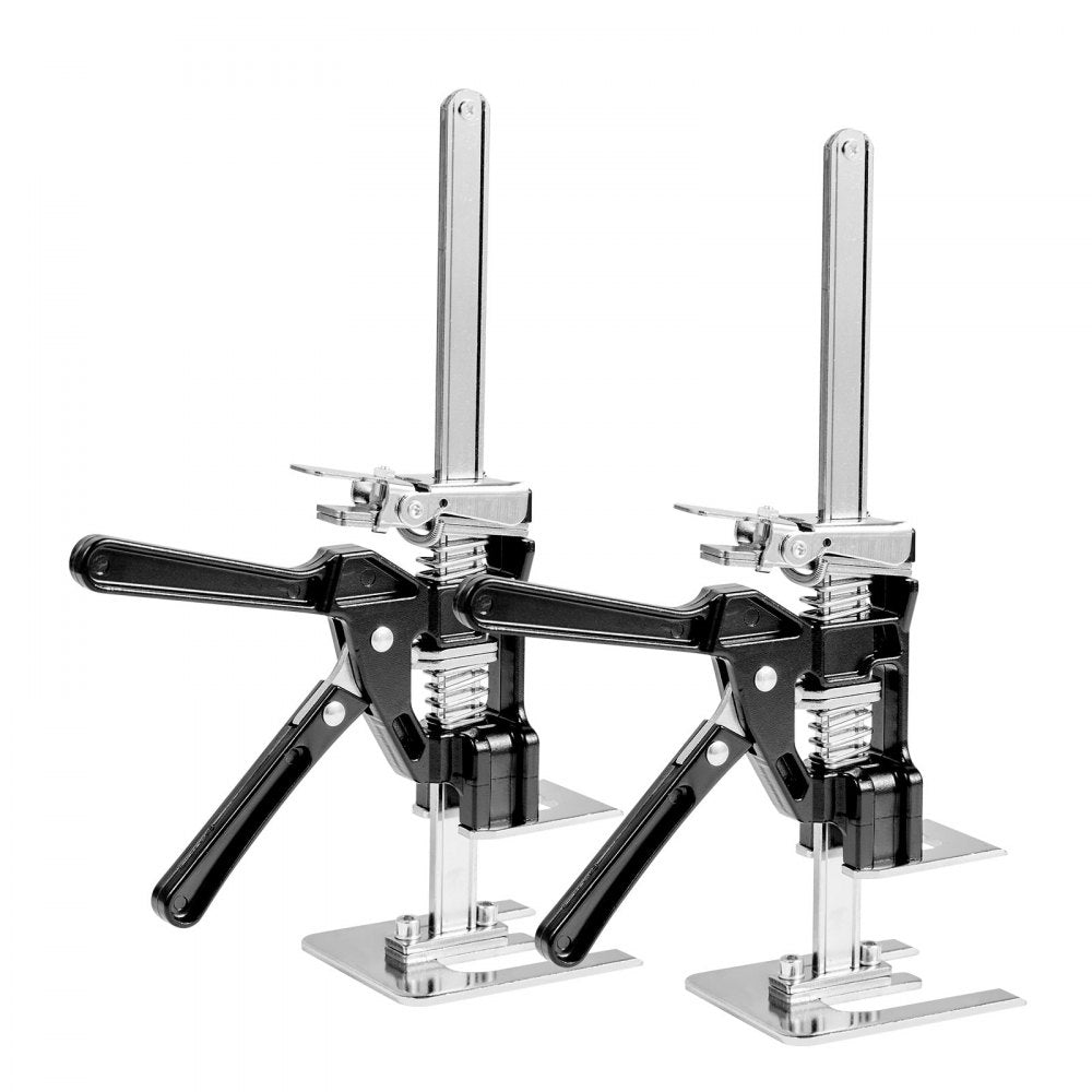 VEVOR Labor Saving Arm Jack, 2 PCS 440 lbs Bearing Capacity, Lifting up to 6.5", Metal Hand Lifting Jack Tool with Magnetic Level, 2 Adjustment Modes, for Door, Window, Furniture, Woodworking, Black