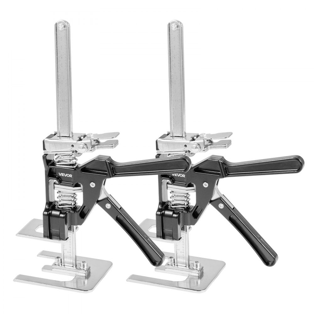 VEVOR Labor Saving Arm Jack, 2 PCS 440 lbs Bearing Capacity, Lifting up to 6.5", Metal Hand Lifting Jack Tool with Magnetic Level, 2 Adjustment Modes, for Door, Window, Furniture, Woodworking, Black