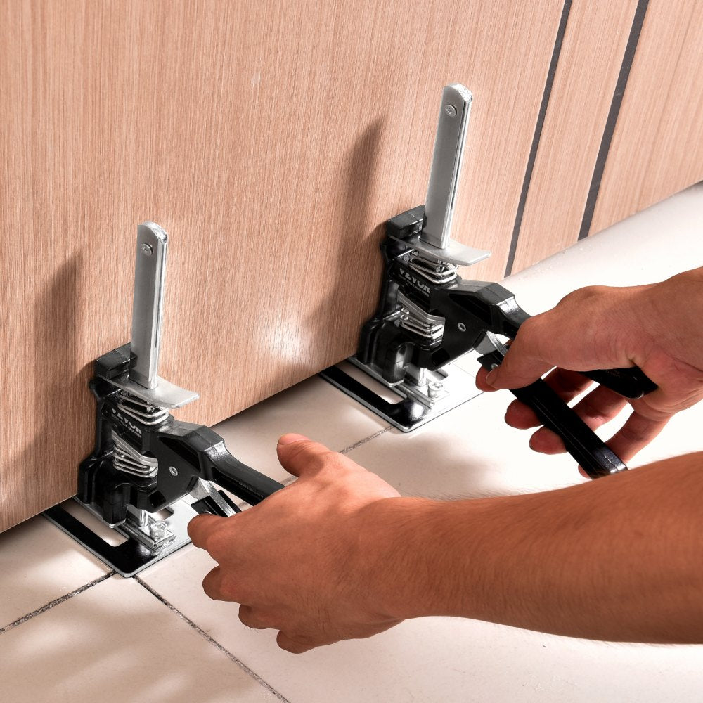 VEVOR Labor Saving Arm Jack, 2 PCS Bearing Capacity 200 lbs, Lifting up to 4.7", Hand Lifting Jack Tool with Magnetic Level, Door Panel Lifting Cabinet Jack for Door, Window, Furniture, Woodworking