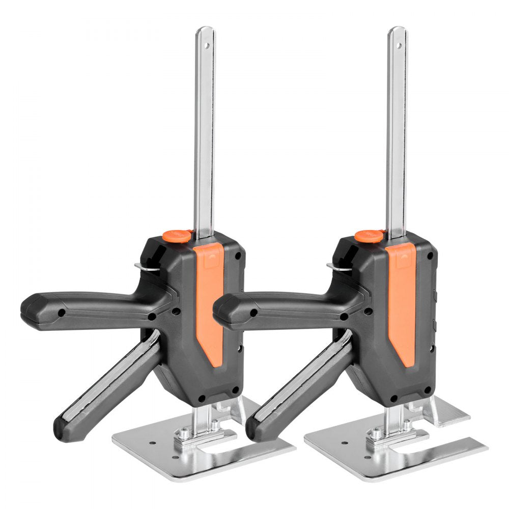 VEVOR Labor Saving Arm Jack, 2 PCS 440 lbs Bearing Capacity, Lifting up to 7.7", Metal Hand Lifting Jack Tool with Magnetic Level, 2 Adjustment Modes, for Door, Window, Furniture, Woodworking, Black