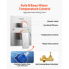 VEVOR Shower Faucet Set, Rainfall Bathroom Shower System with 12-Inch Square Rain Shower Head and Handheld Spray, Ceiling Mount Bath Fixtures with Brass Valve and Trim Kit, Brushed Nickel
