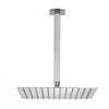 VEVOR Shower Faucet Set, Rainfall Bathroom Shower System with 12-Inch Square Rain Shower Head and Handheld Spray, Ceiling Mount Bath Fixtures with Brass Valve and Trim Kit, Brushed Nickel