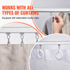 VEVOR Ceiling Curtain Track Set, 8.9 FT/2.7 Meter, Sliding Ceiling Track System for Curtains, Room Divider Curtain Track Ceiling/Wall Mounted for Living Room Bedroom with Hooks and Hardware, White