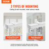 VEVOR Ceiling Curtain Track Set, 11.8 FT/3.6 Meter, Sliding Ceiling Track System for Curtains, Room Divider Curtain Track Ceiling/Wall Mounted for Living Room Bedroom with Hooks and Hardware, White