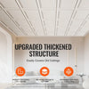 VEVOR Ceiling Tiles, 16-Pack 20 x 20 in, Drop Ceiling Tiles Premium Polystyrene Sheet, Easy Installation/ Cutting Plastic Glue-up Ceiling Tile, Basement Ceiling Covering for Home/Office Decoration