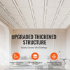 VEVOR Ceiling Tiles, 48-Pack 20 x 20 in, Drop Ceiling Tiles Premium Polystyrene Sheet, Easy Installation/ Cutting Plastic Glue-up Ceiling Tile, Basement Ceiling Covering for Home/Office Decoration