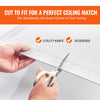 VEVOR Ceiling Tiles, 96-Pack 20 x 20 in, Drop Ceiling Tiles Premium Polystyrene Sheet, Easy Installation/ Cutting Plastic Glue-up Ceiling Tile, Basement Ceiling Covering for Home/Office Decoration