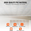 VEVOR Ceiling Tiles, 12-Pack 24 x 24 in, Drop Ceiling Tiles Premium PVC Sheet, Easy Installation/ Cutting Plastic Glue-up Ceiling Tile, Ceiling Covering for Home/Office Decoration, White Peg Pattern