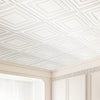 VEVOR Ceiling Tiles, 12-Pack 24 x 24 in, Drop Ceiling Tiles Premium PVC Sheet, Easy Installation/ Cutting Plastic Glue-up Ceiling Tile, Ceiling Covering for Home/Office Decoration, White Peg Pattern