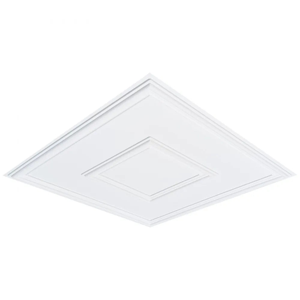 VEVOR Ceiling Tiles, 12-Pack 24 x 24 in, Drop Ceiling Tiles Premium PVC Sheet, Easy Installation/ Cutting Plastic Glue-up Ceiling Tile, Ceiling Covering for Home/Office Decoration, White Geometric