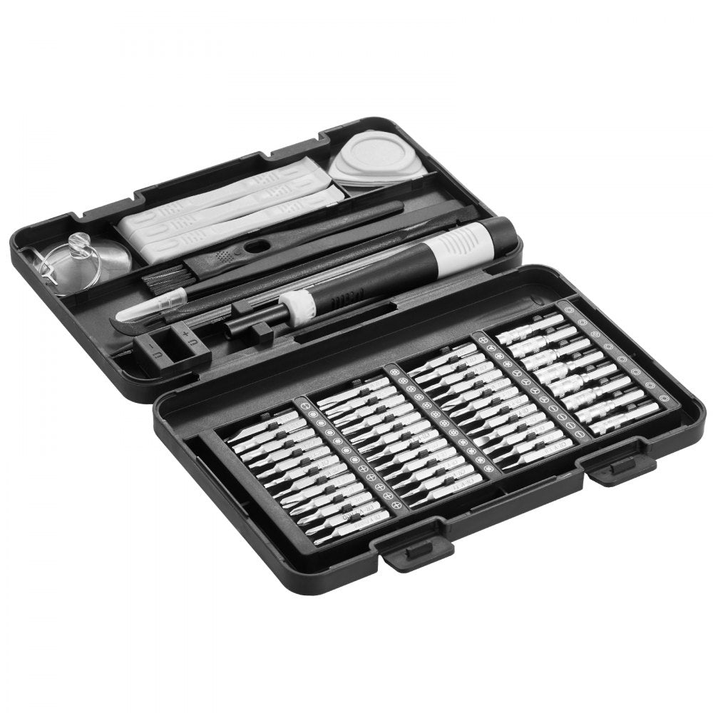 VEVOR Screwdriver Set, 59-Piece Small Precision Screwdriver Set with Phillips, Flat Head, Torx, Pentalobe Bits, Tweezer for Men, Mini Cleaning Repair Tool Kit for iPhone, MacBook, Laptop, Computer