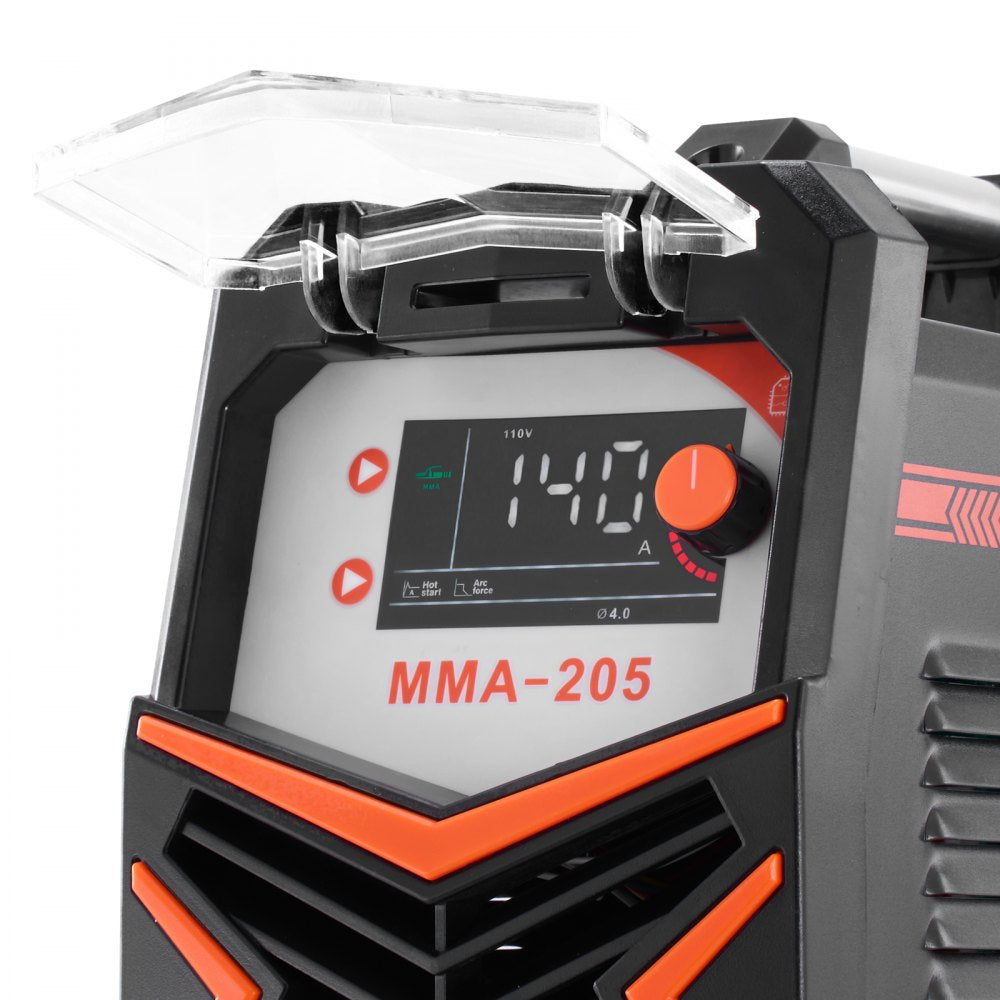 VEVOR MMA Welder, 205A 2-in-1 MMA Lift TIG Stick Welding Machine, 110/220V Dual Voltage IGBT Inverter Welder Machine with Digital Display, Hot Start Arc Force Anti-Stick (Lift Torch Not Included)